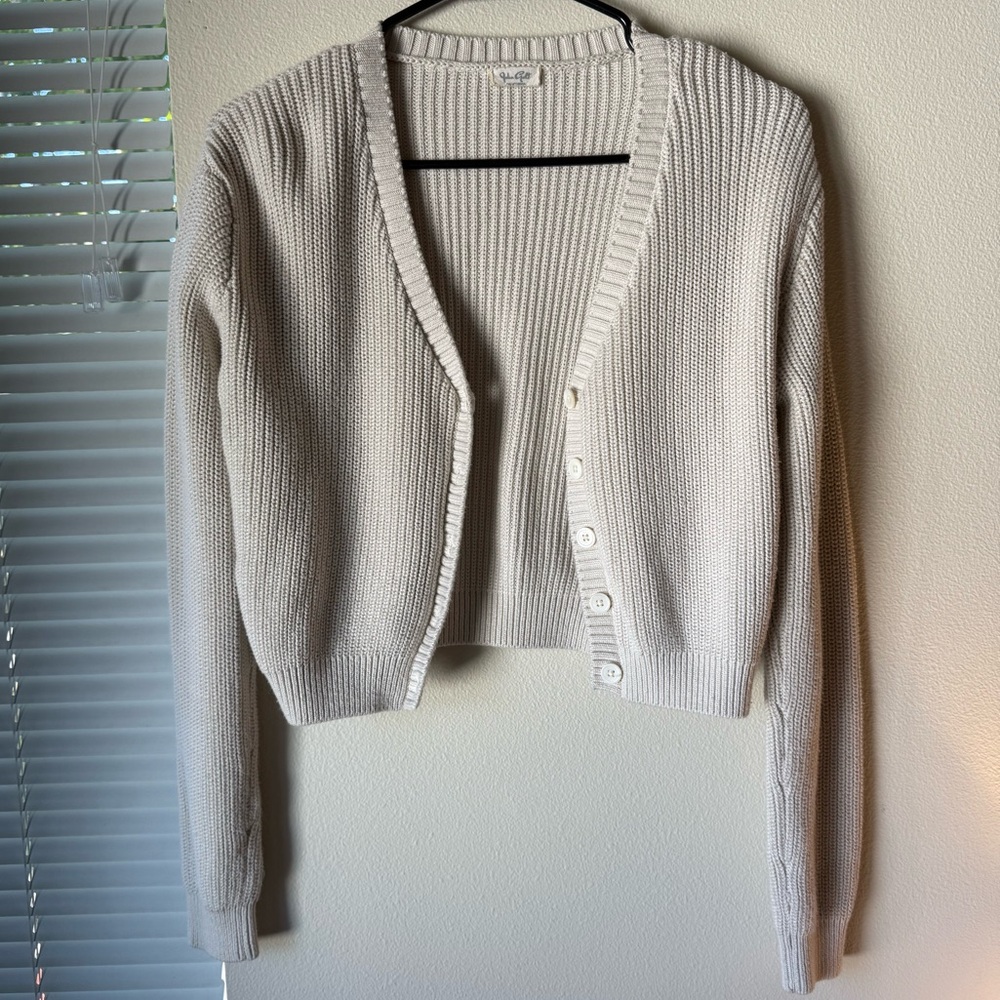 PacSun White Knit Cardigan